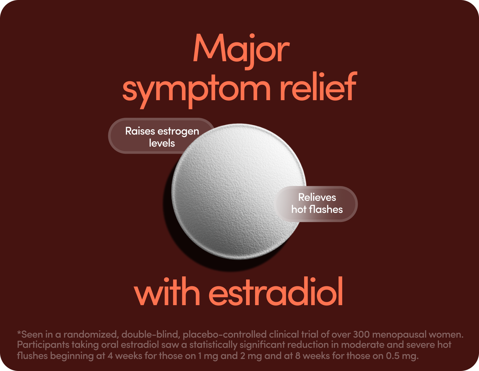 Major symptom relief with estradiol