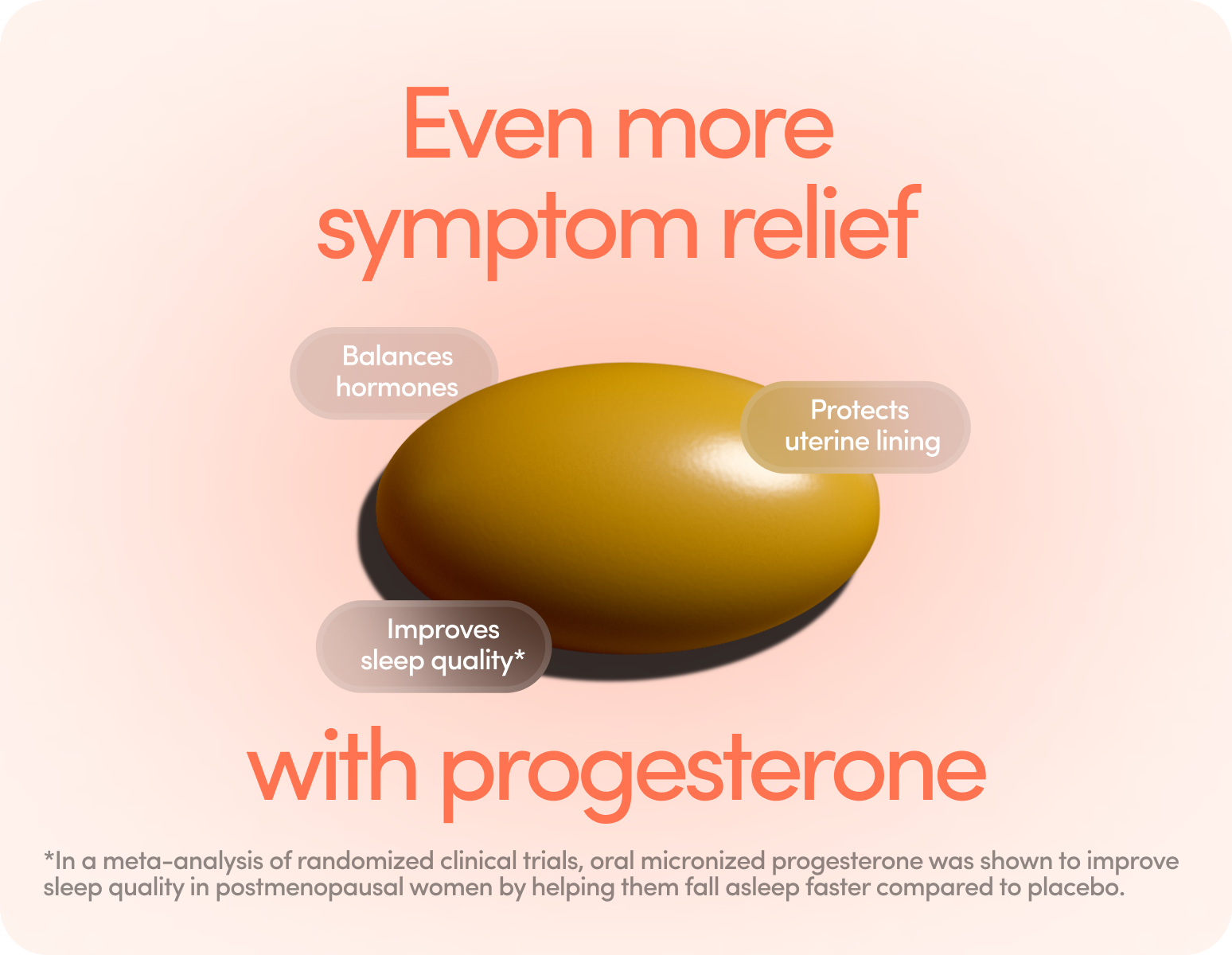 Even more symptom relief with progesterone